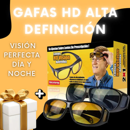 2 Lentes ,Gafas Sol Hd Vision Dia/Noche