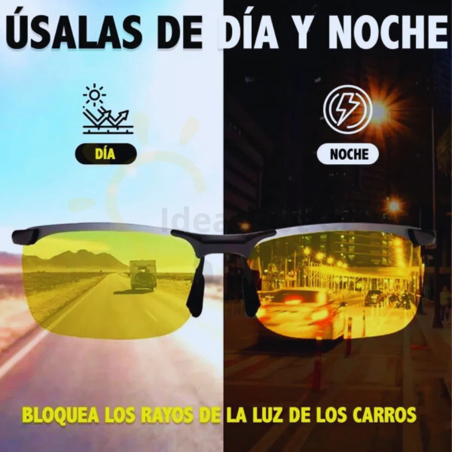 2 Lentes ,Gafas Sol Hd Vision Dia/Noche